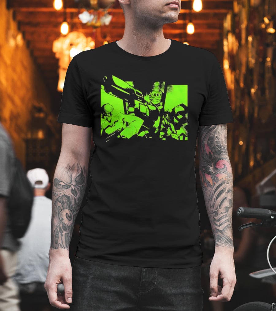 TimeSplitters Green Video Game Characters Neon T-Shirt