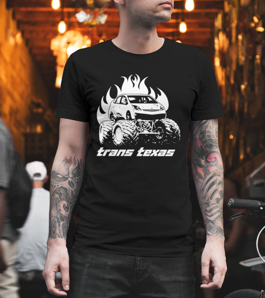 Trans Texas Monster Truck Fiery Off Road Power T-Shirt
