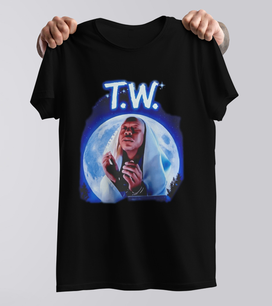 T.W. Moonlight Prayer Imagery Celestial T-Shirt