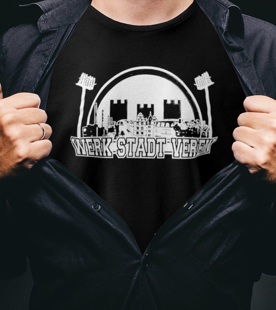 Werk Stadt Verew Rotterdam Euromast Skyline T-Shirt