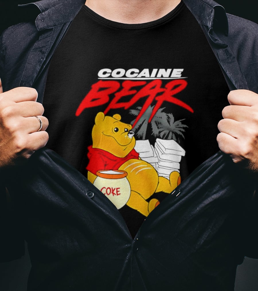 Winnie The Pooh Cocaine Bear Coke Honey Pot T-Shirt