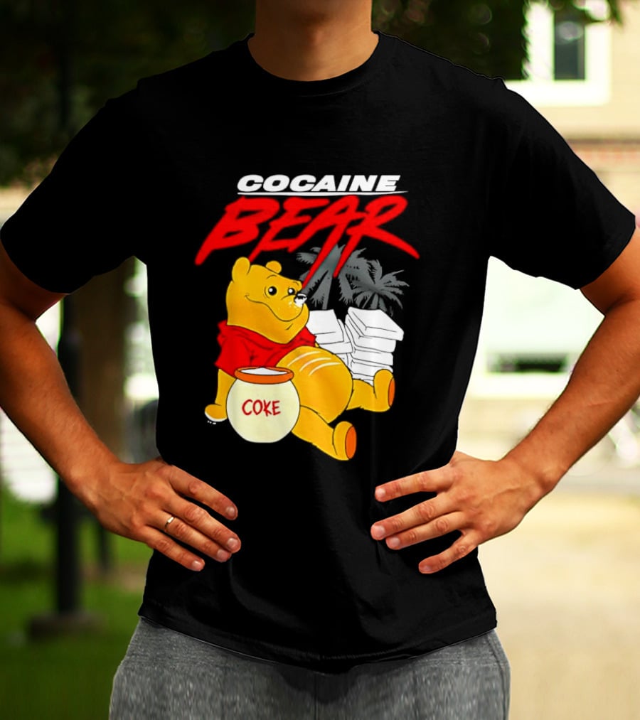 Winnie The Pooh Cocaine Bear Coke Honey Pot T-Shirt