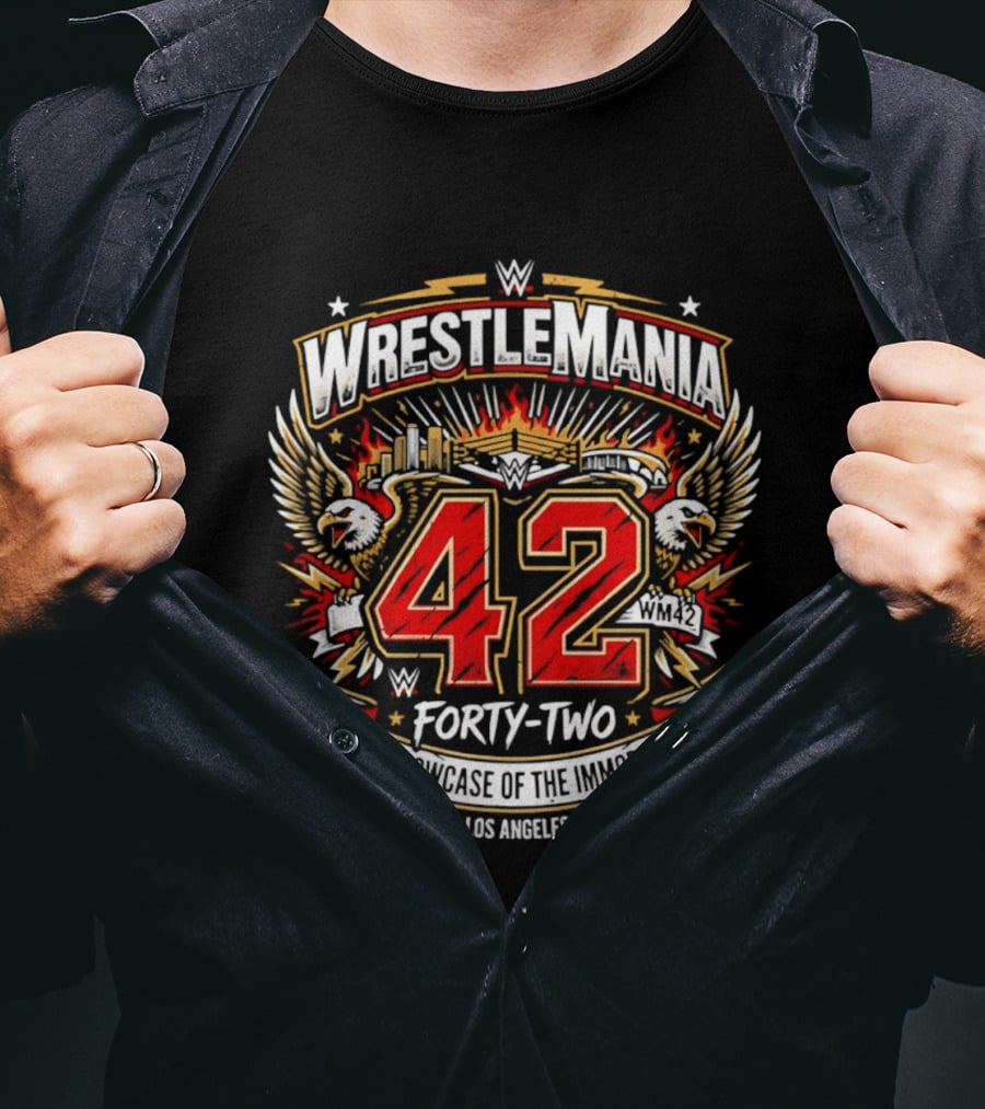 WWE WrestleMania 42 The Showcase Of The Immortals April 2026 Los Angeles California T-Shirt