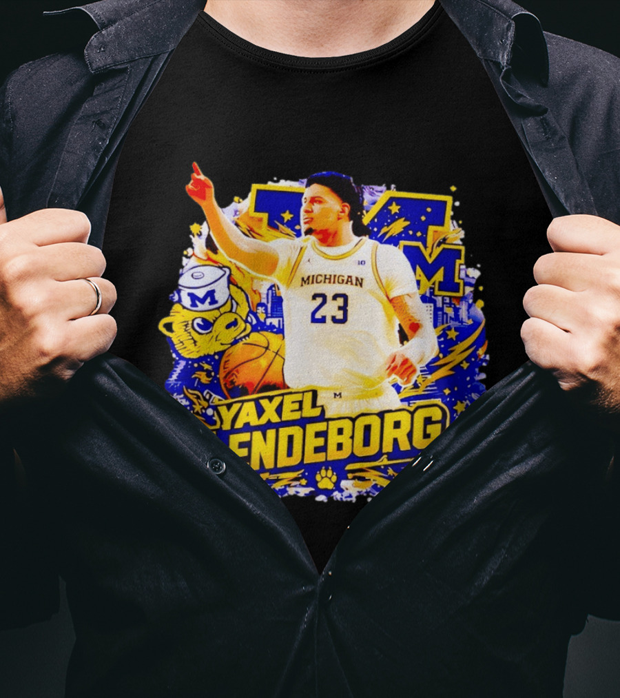 Yaxel Lendeborg Michigan Wolverines Basketball Player 23 Fans Collection T-Shirt