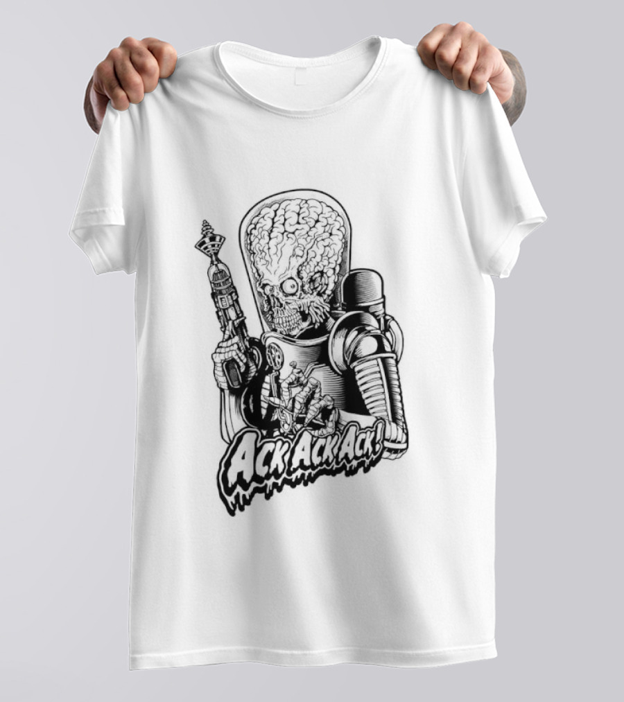 Ack Blanca Mars Attacks Alien Retro Sci Fi T-Shirt
