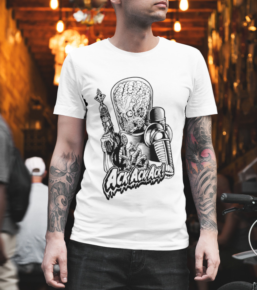 Ack Blanca Mars Attacks Alien Retro Sci Fi T-Shirt