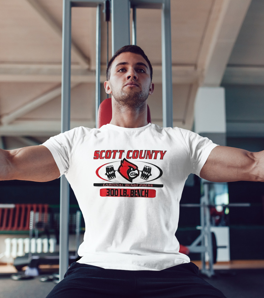Scott County Cardinal Bench Press Gym T-Shirt