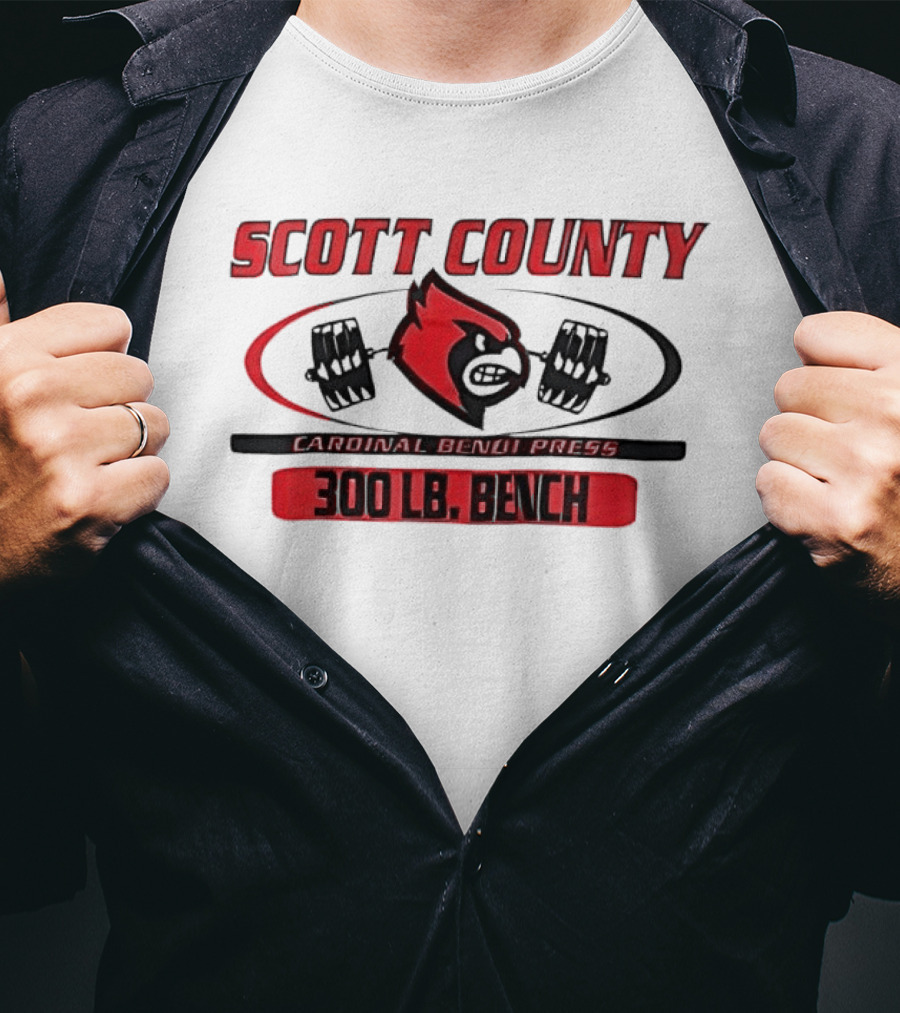 Scott County Cardinal Bench Press Gym T-Shirt