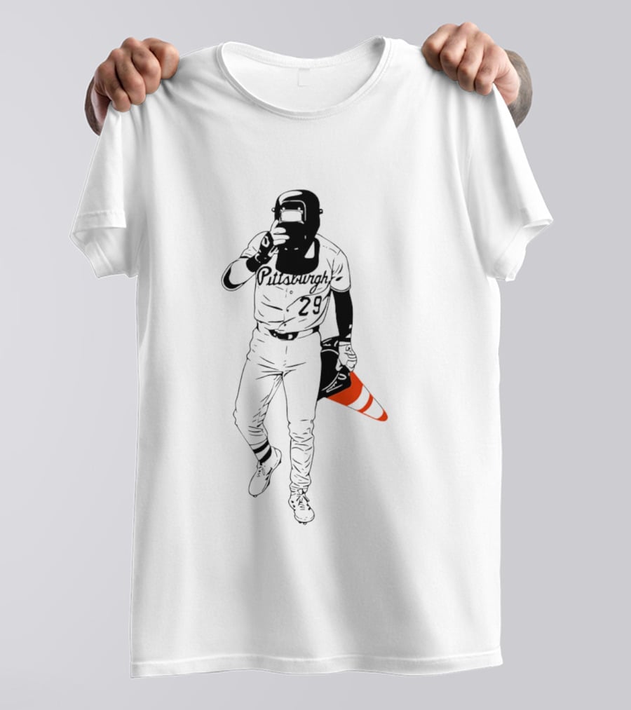 Fear The Cone Pittsburgh Baseball Player With Cone Warning T-Shirt
