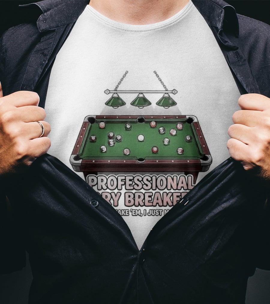 Professional Dry Breaker Billiards Pool Table Lamp T-Shirt