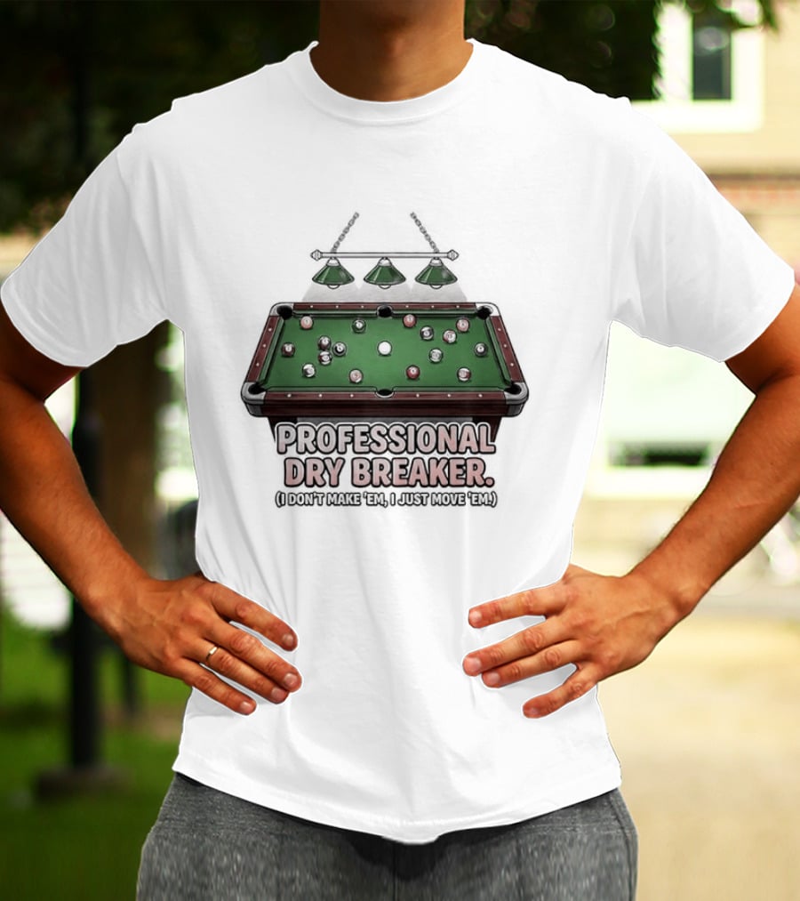 Professional Dry Breaker Billiards Pool Table Lamp T-Shirt