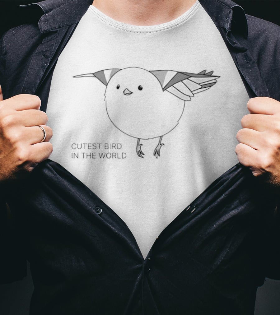 Round Bird Adorable Chick Fluffiest Cutest Bird In The World T-Shirt