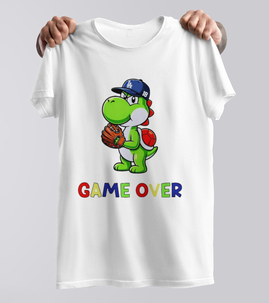 Yoshinobu Yoshi Super Mario LA Dodgers Baseball Game Over T-Shirt