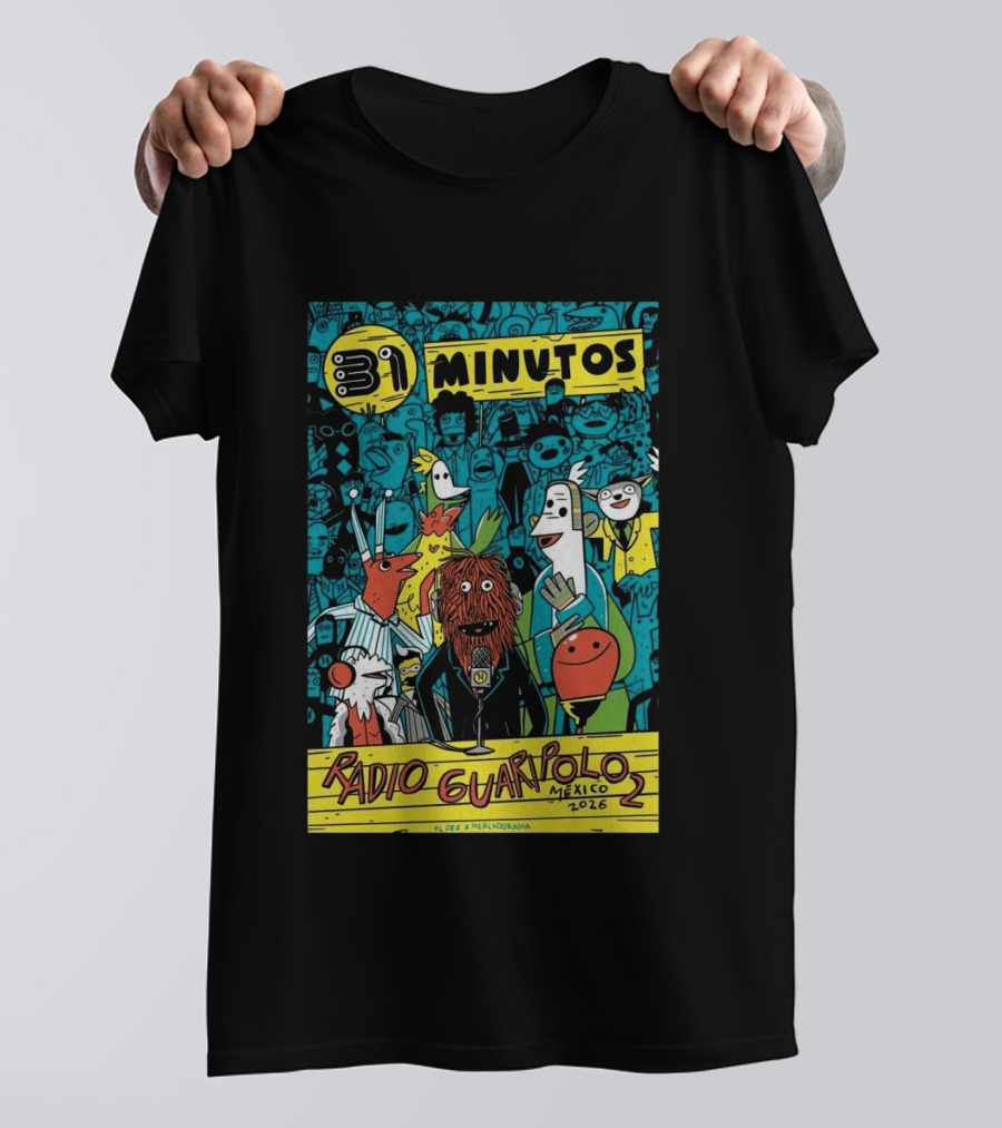 31 Minutos Radio Guaripolo Mexico 2026 Tour Characters Crowd Scene T-Shirt