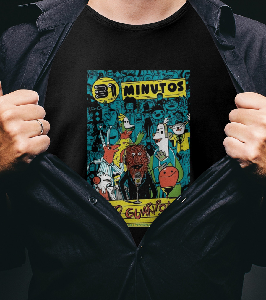 31 Minutos Radio Guaripolo Mexico 2026 Tour Characters Crowd Scene T-Shirt