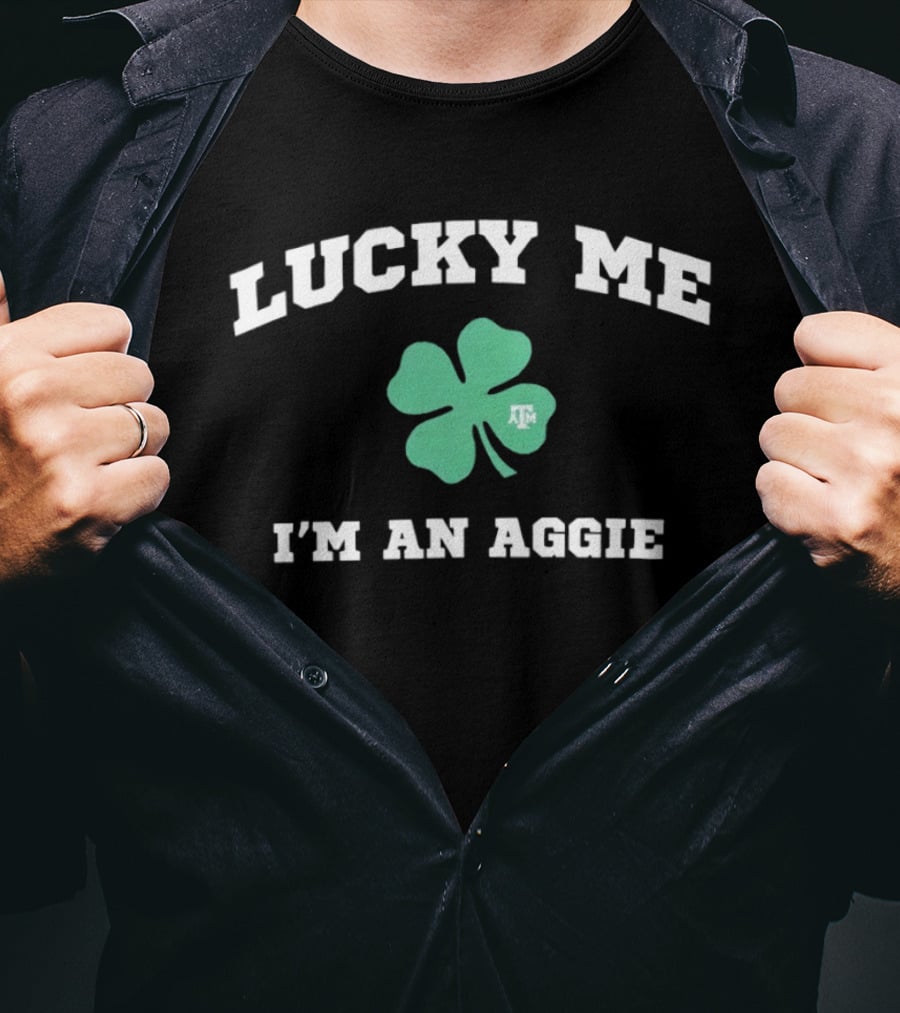 Aggieland Outfitters Lucky Me I'm An Aggie Clover Texas A&M T-Shirt