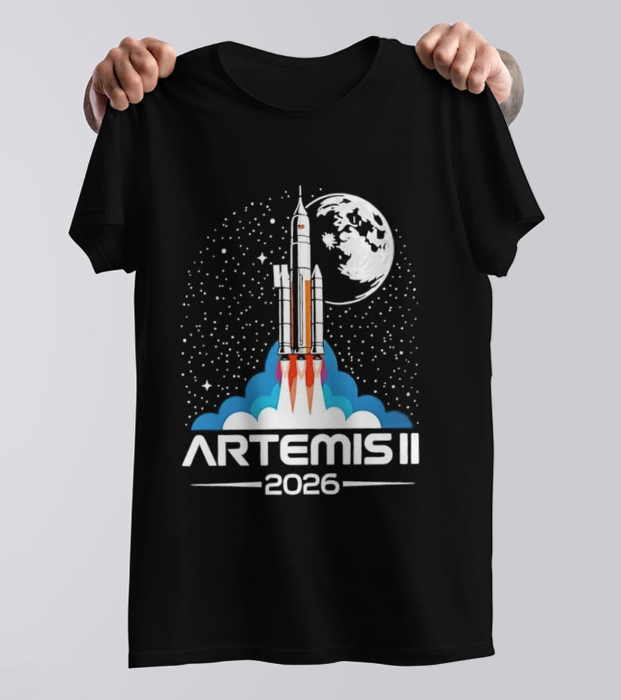 Artemis II 2026 NASA Moon Rocket Mission T-Shirt