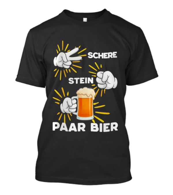Bachelor Party Schere Stein Paar Bier Fun Celebration T-Shirt