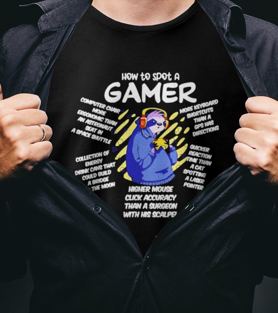 How To Spot A Gamer Cringe Overload In A Simple Gaming Sarcasm Headset Accuracy Snack Stains Keyboard Warrior T-Shirt