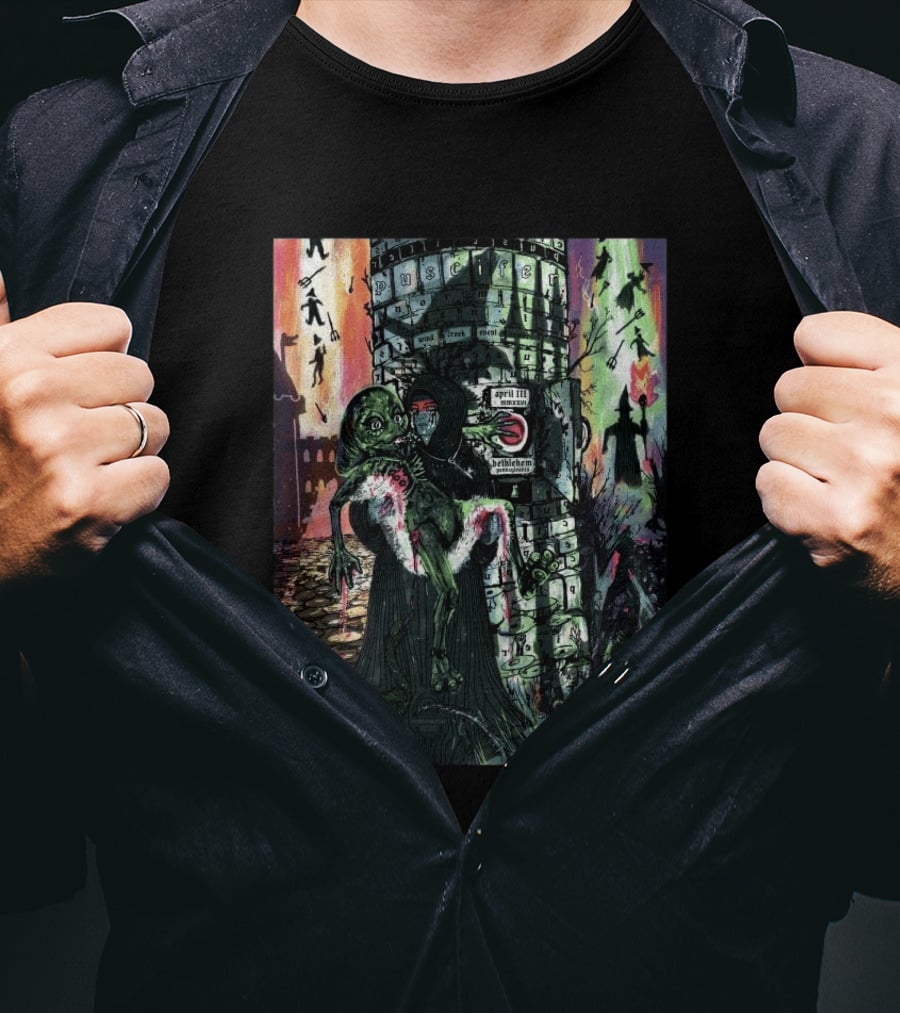 Puscifer Bethlehem April 3 2026 Creepy Creature With Robed Figure T-Shirt