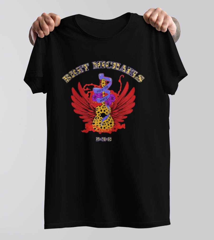 Bret Michaels Cheetah Guitar Rock Tour Winged T-Shirt