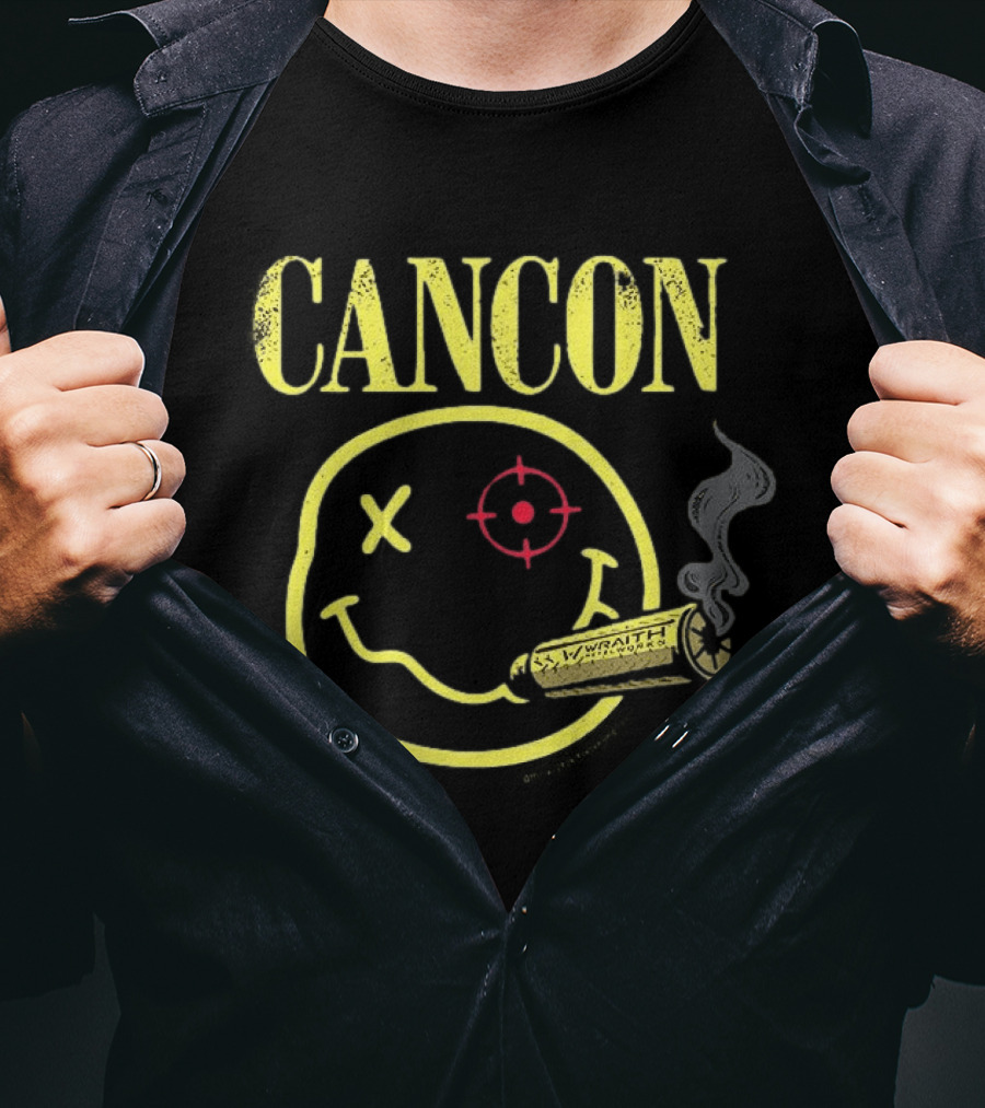 CANCON Smiley Wraithworks Target Smoking Round T-Shirt
