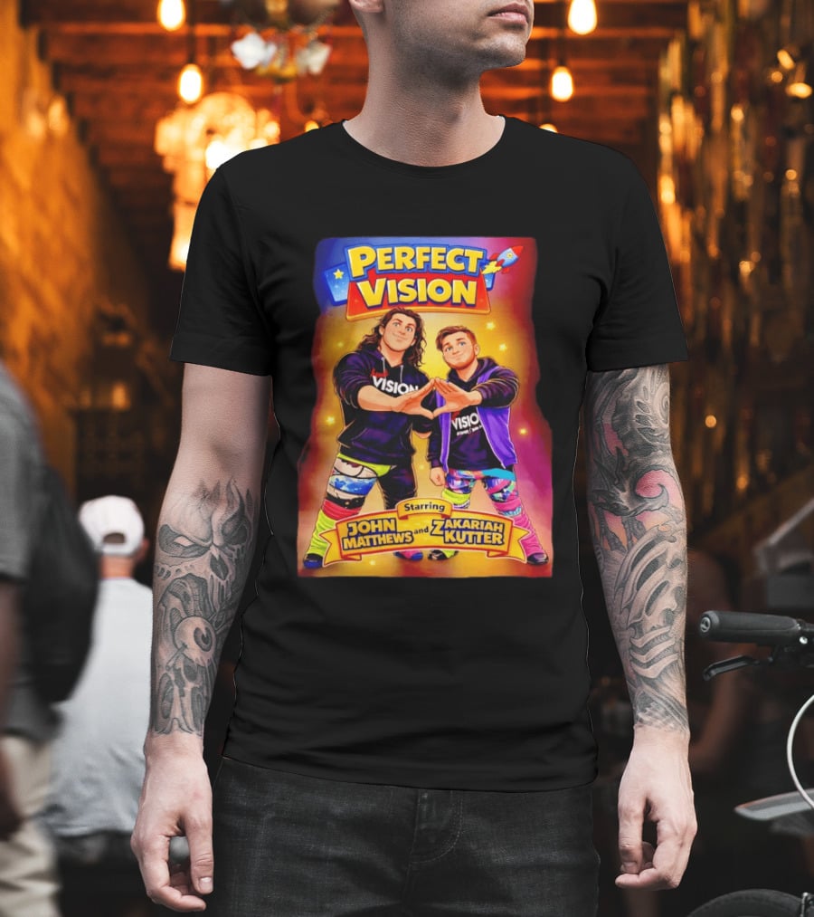 Perfect Vision Starring John Matthews And Zakariah Kutter Rocket T-Shirt