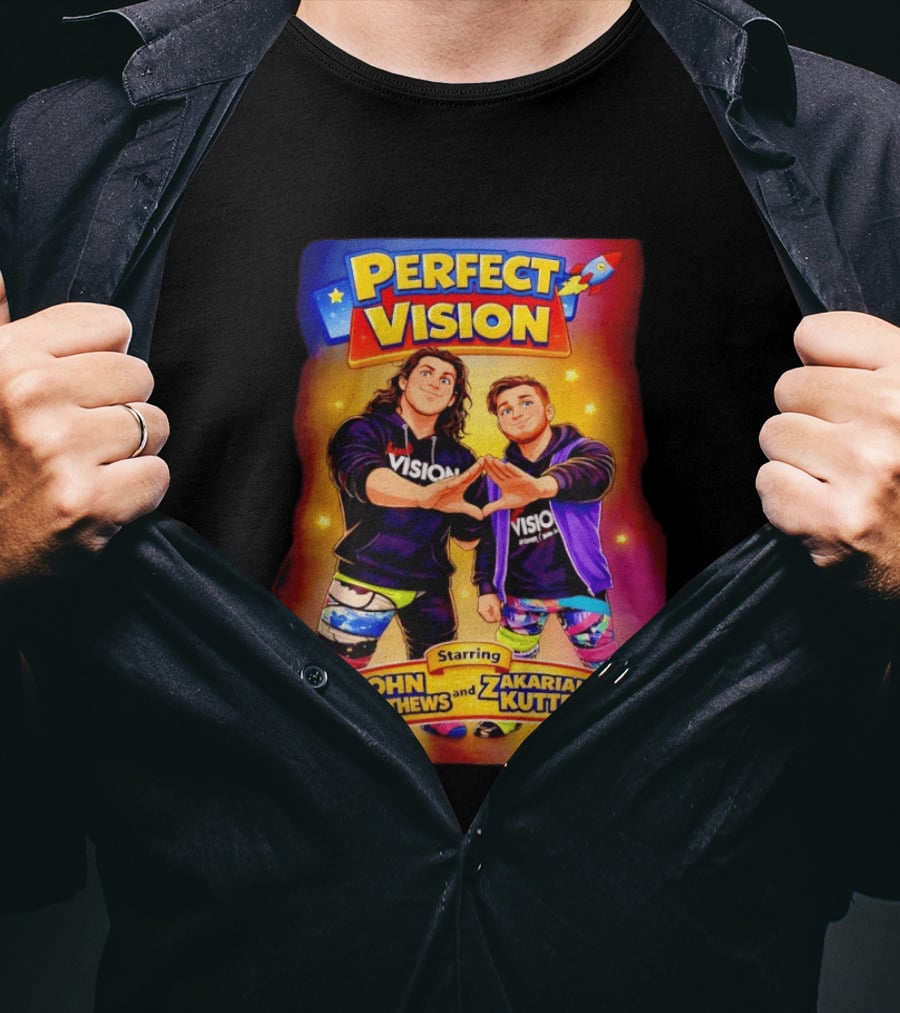 Perfect Vision Starring John Matthews And Zakariah Kutter Rocket T-Shirt