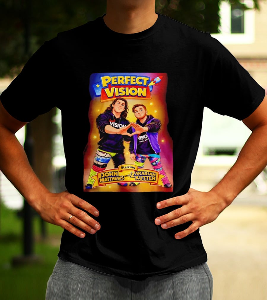 Perfect Vision Starring John Matthews And Zakariah Kutter Rocket T-Shirt