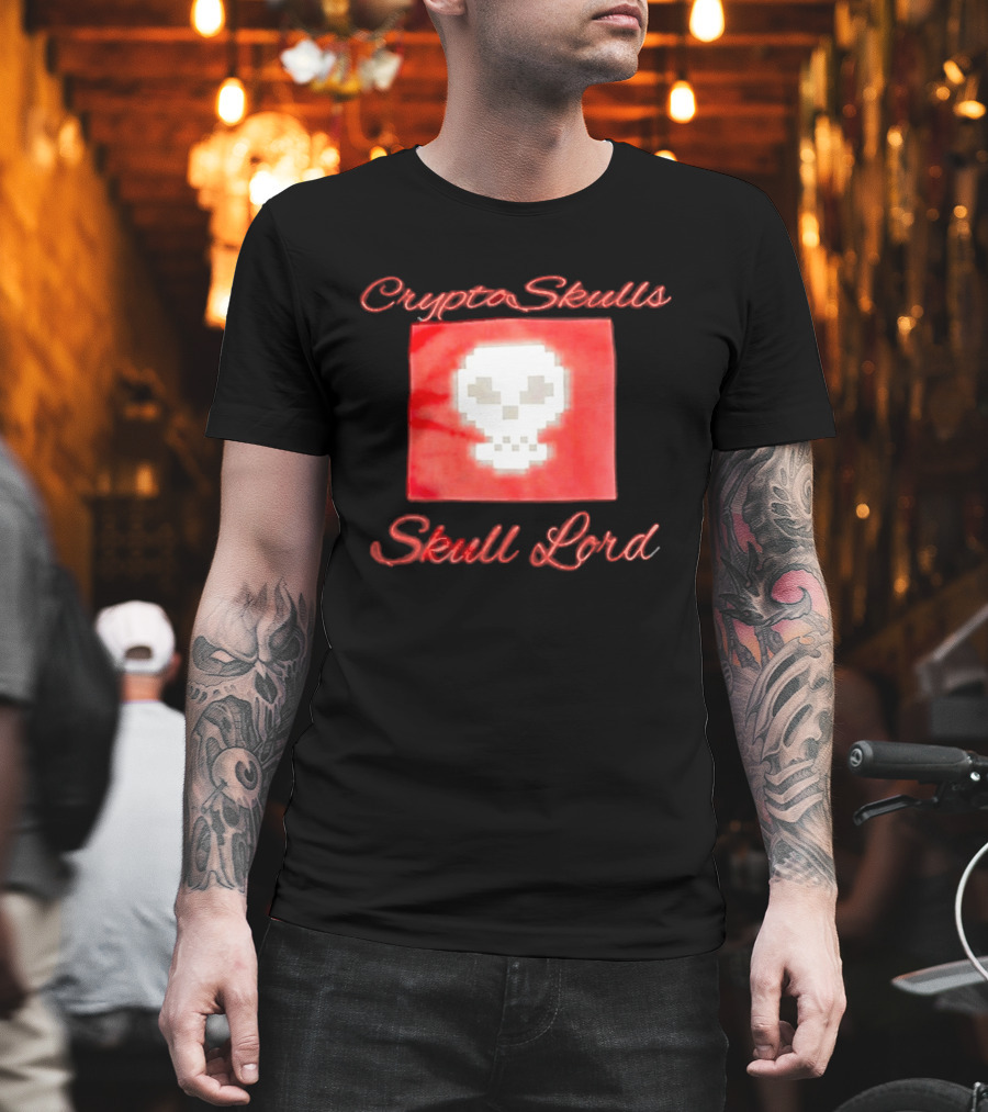 Crypto Skulls Skull Lord Pixel T-Shirt