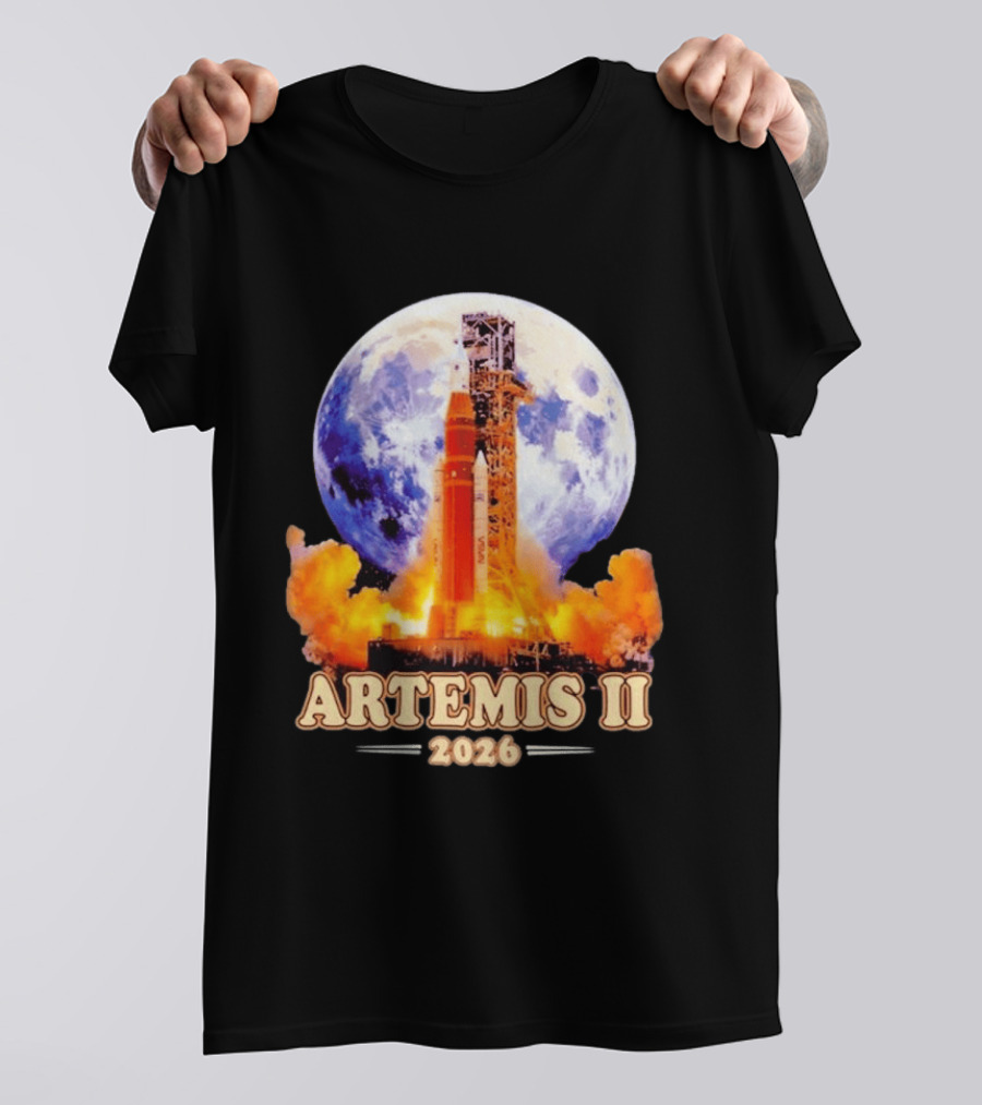 Artemis II Rocket Launch 2026 Moon Exploration T-Shirt