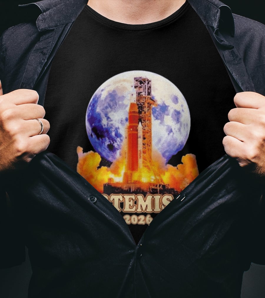 Artemis II Rocket Launch 2026 Moon Exploration T-Shirt