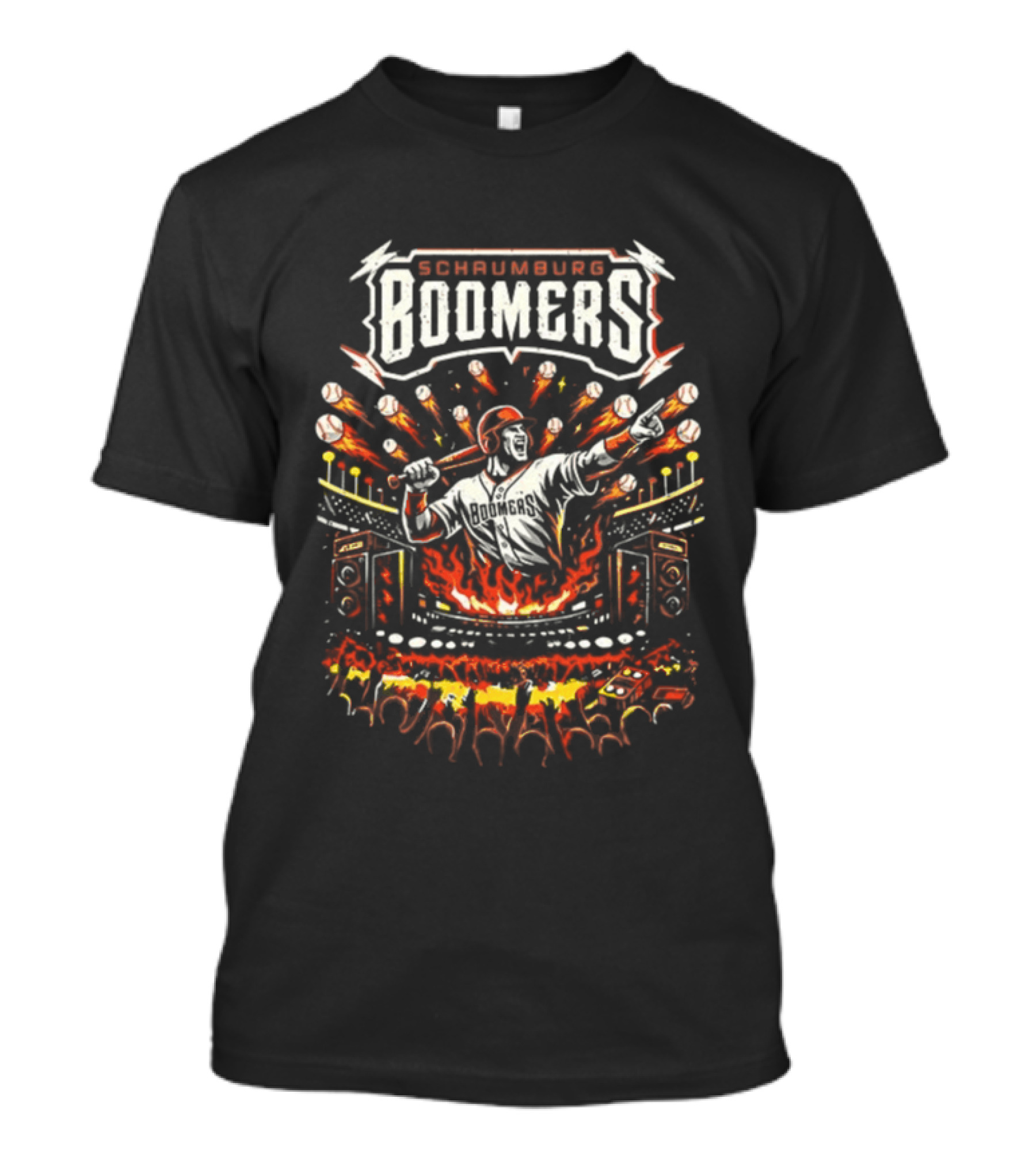 Boomers Baseball Rock Tour 2026 Stadium Concert Explosion T-Shirt
