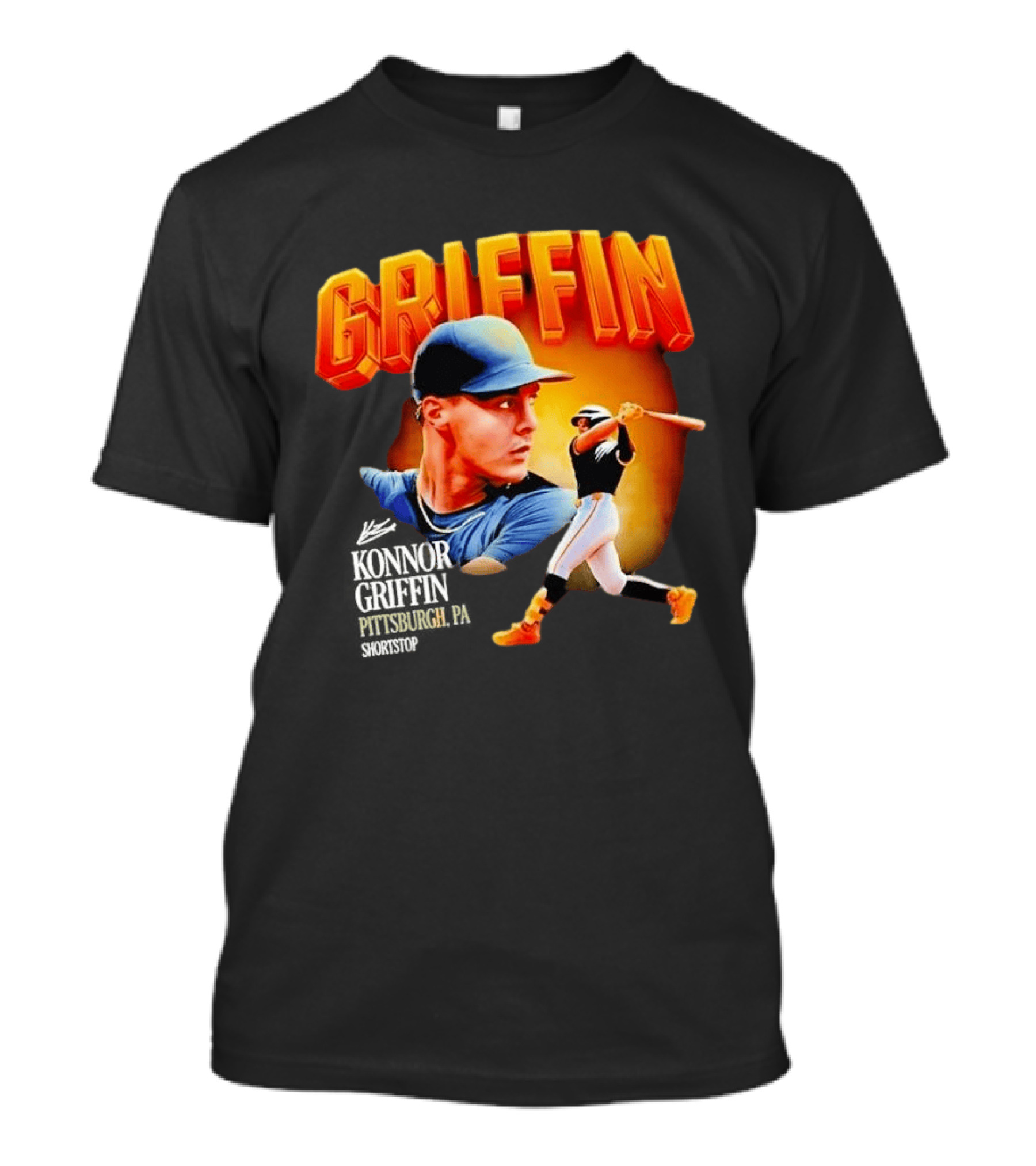 Griffin Pittsburgh Debut Konnor Baseball Shortstop Collage T-Shirt