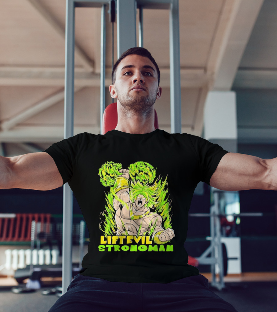 Dragon Ball Z Lift Evil Strongman Broly Power Lifting T-Shirt