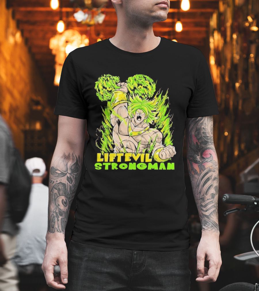 Dragon Ball Z Lift Evil Strongman Broly Power Lifting T-Shirt