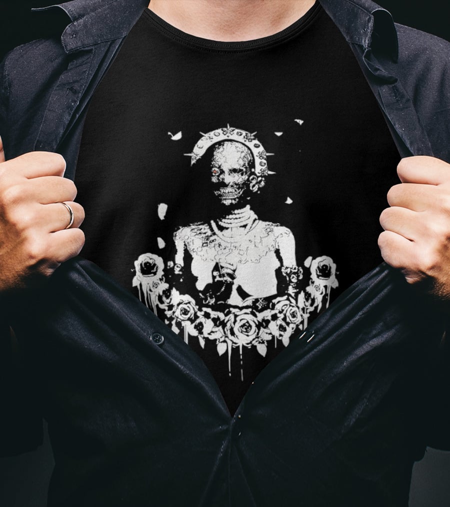 Liliya Skeleton Floral Halo T-Shirt