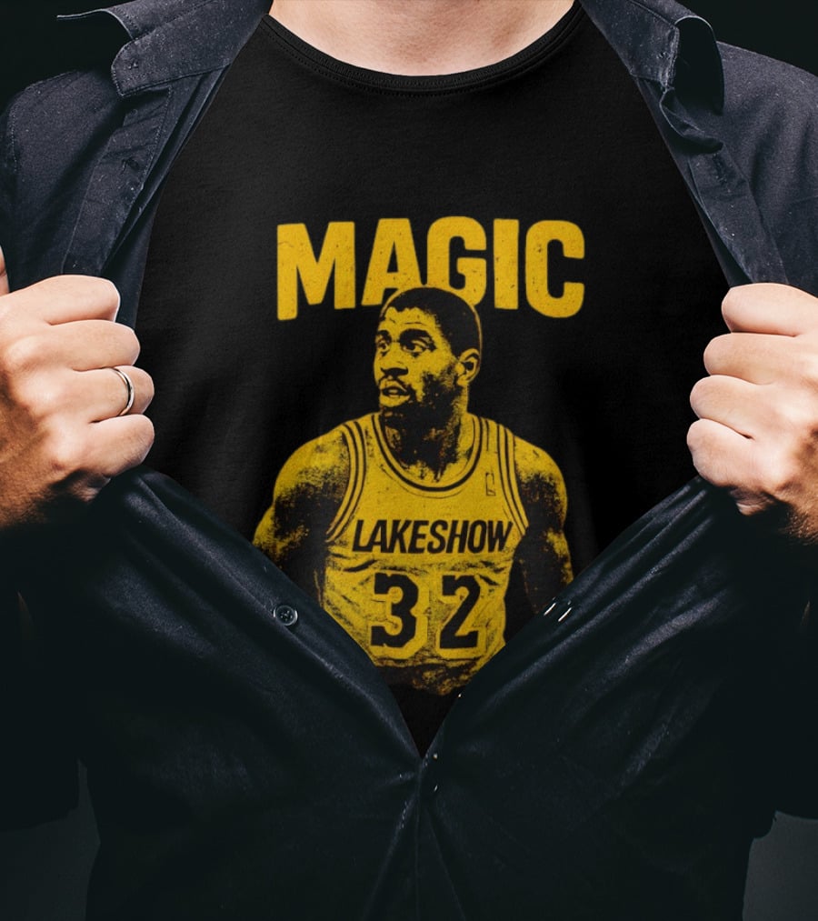 Magic Johnson Lakers Lakeshow 32 Basketball Legend T-Shirt
