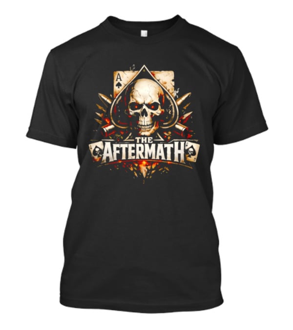The Aftermath Skull Ace Of Spades Playing Card Bullet Explosion T-Shirt