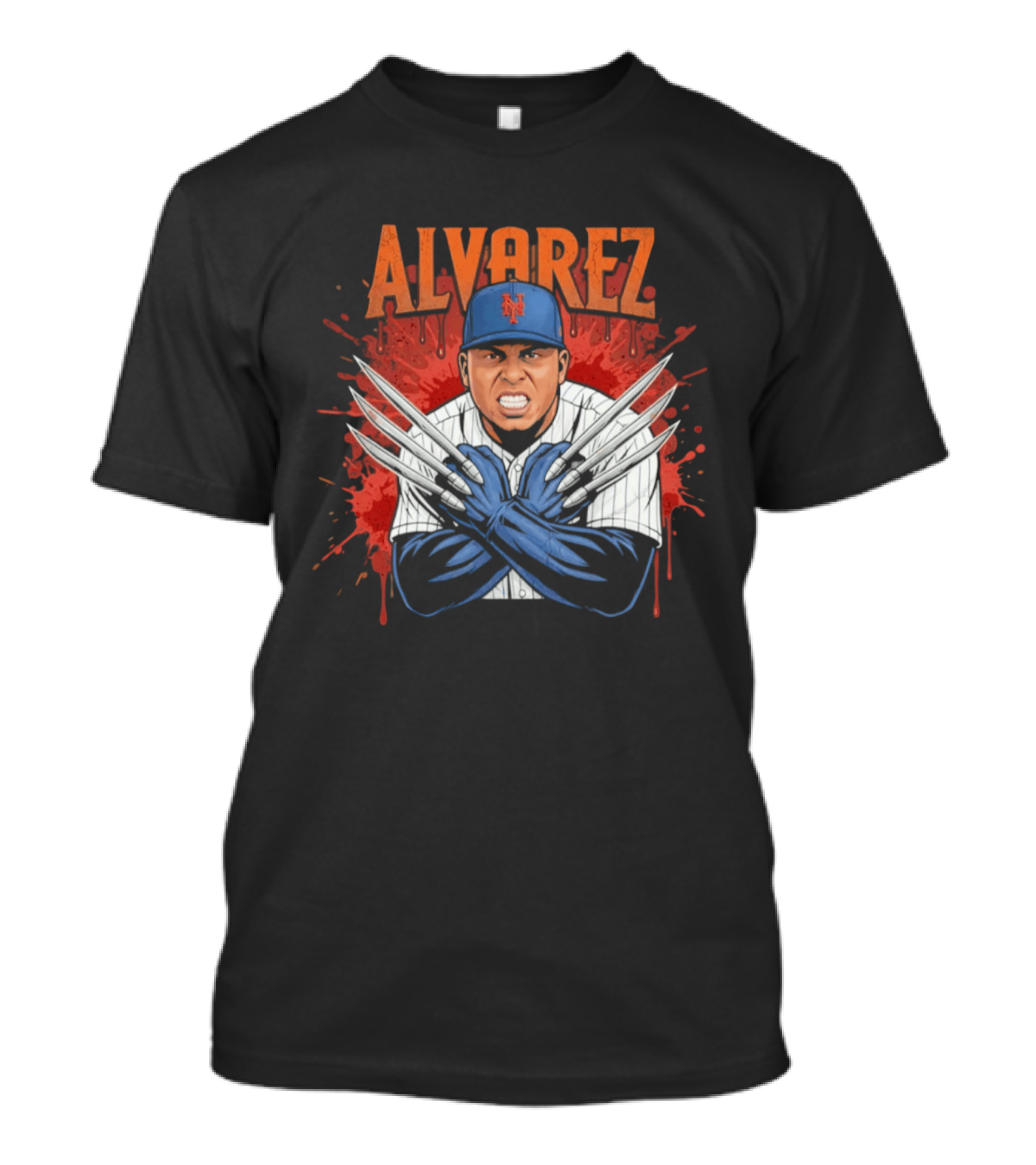 Alvarez Wolverine Claws New York Mets Baseball T-Shirt