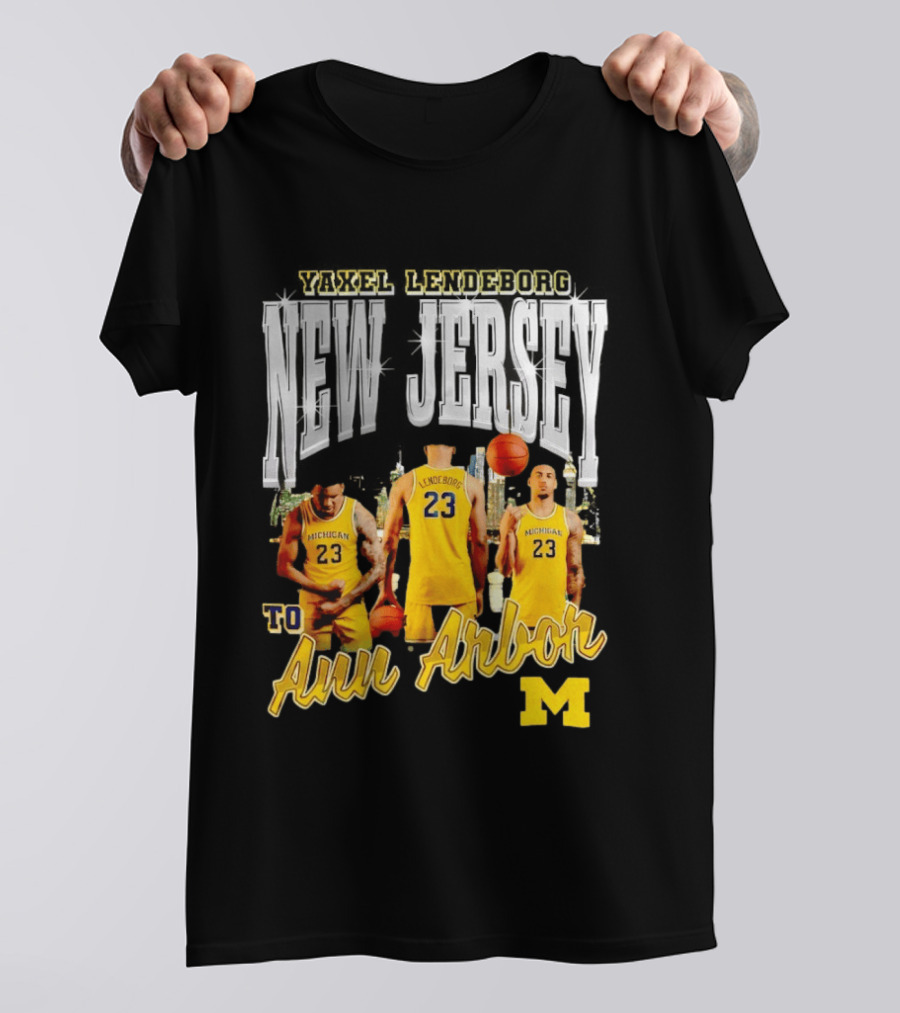 Yaxel Lendeborg New Jersey To Ann Arbor Michigan Wolverines Basketball 90s Streetwear T-Shirt