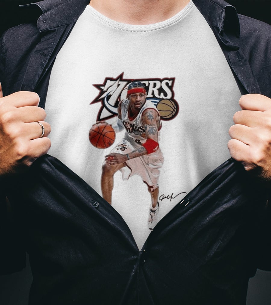 Allen Iverson Philadelphia 76ers Legendary Playmaker Basketball T-Shirt