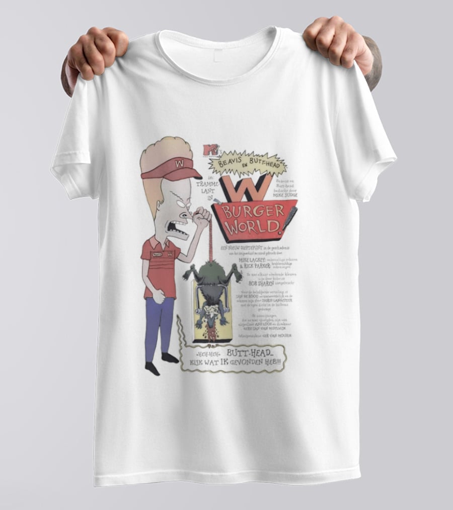 Beavis And Butt Head MTV Burger World Comedy Cartoon T-Shirt