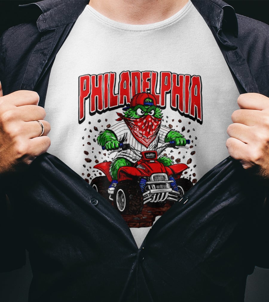 Philadelphia Phillies Born To Ride Phanatic ATV T-Shirt