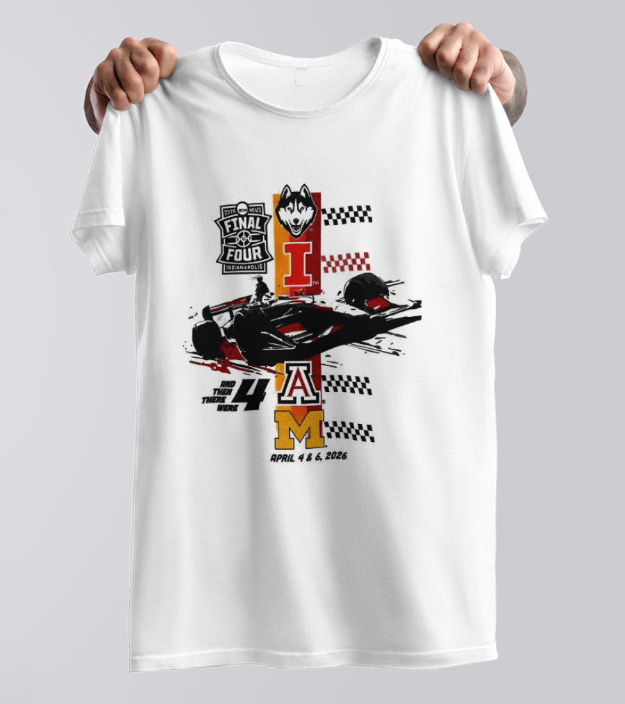 IndyCar 2026 NCAA Men's Final Four UConn Huskies Miami Hurricanes Iowa Hawkeyes Michigan Wolverines T-Shirt