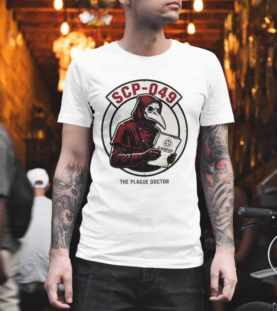 SCP 049 The Plague Doctor Classified Document Circle T-Shirt