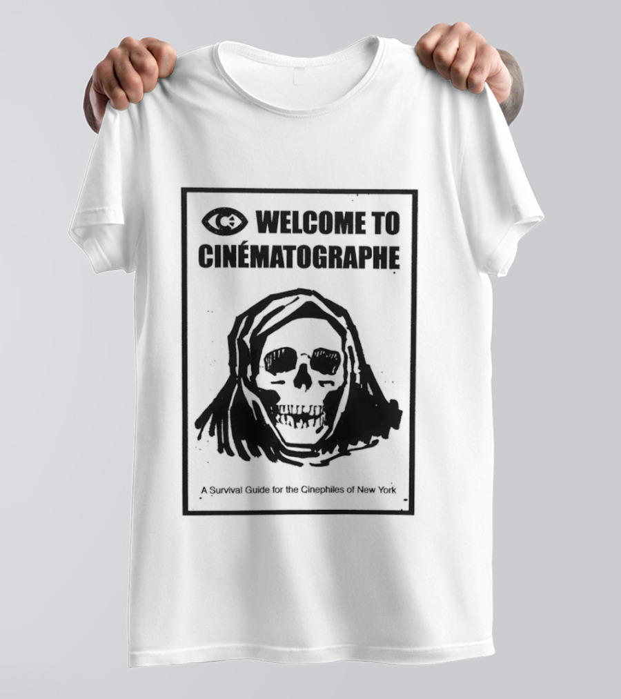 Skeleton Welcome To Cinématographe Survival Guide Cinephiles New York T-Shirt
