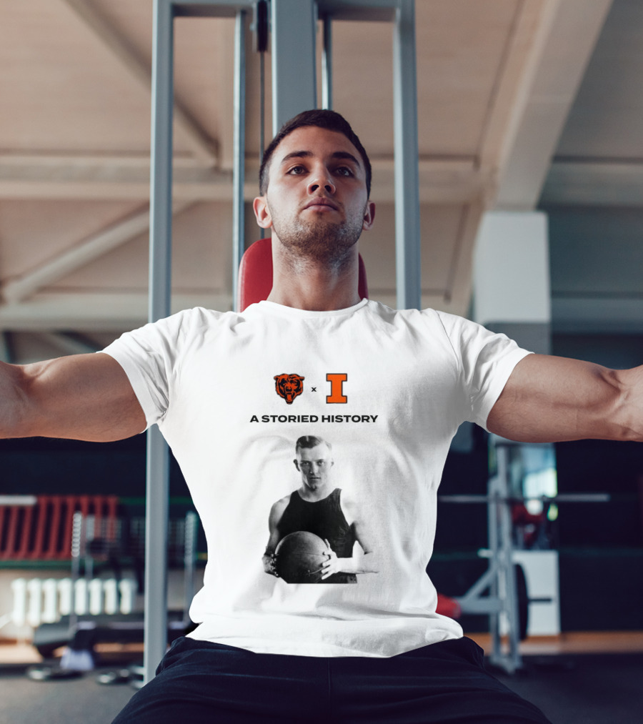 Chicago Bears Illinois Fighting Illini George Halas Storied History T-Shirt