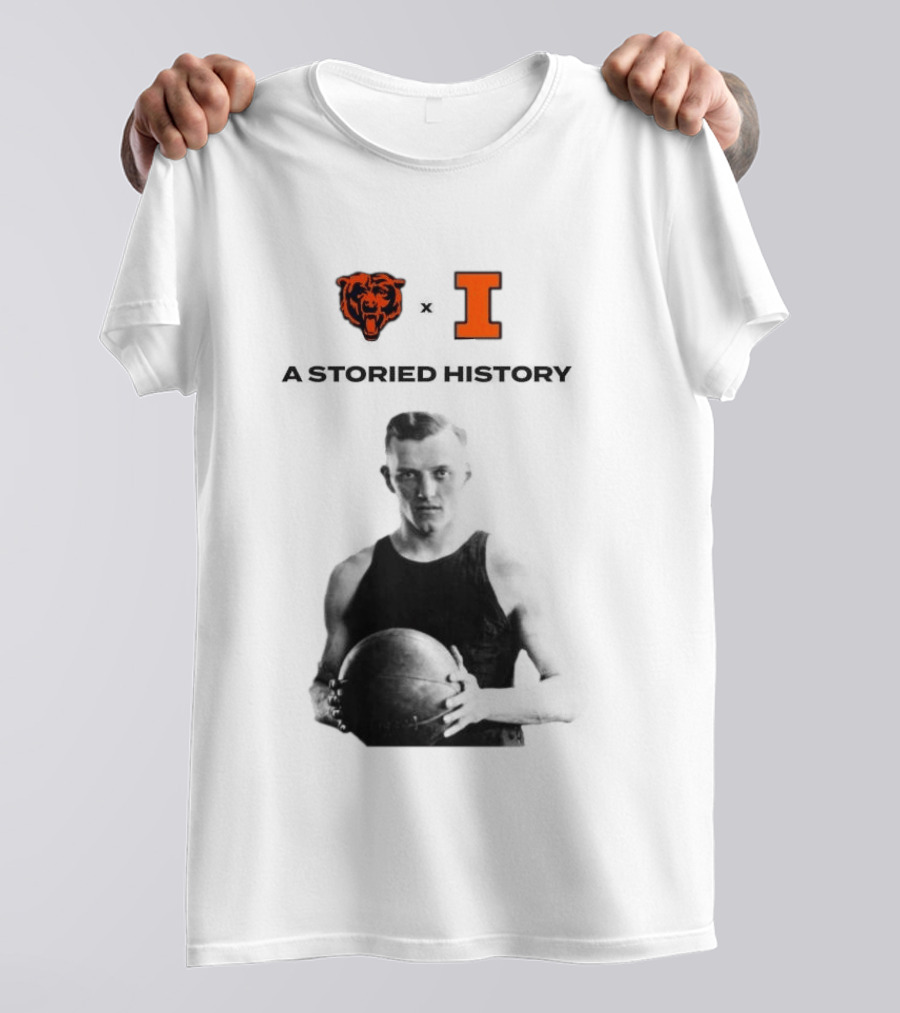 Chicago Bears Illinois Fighting Illini George Halas Storied History T-Shirt