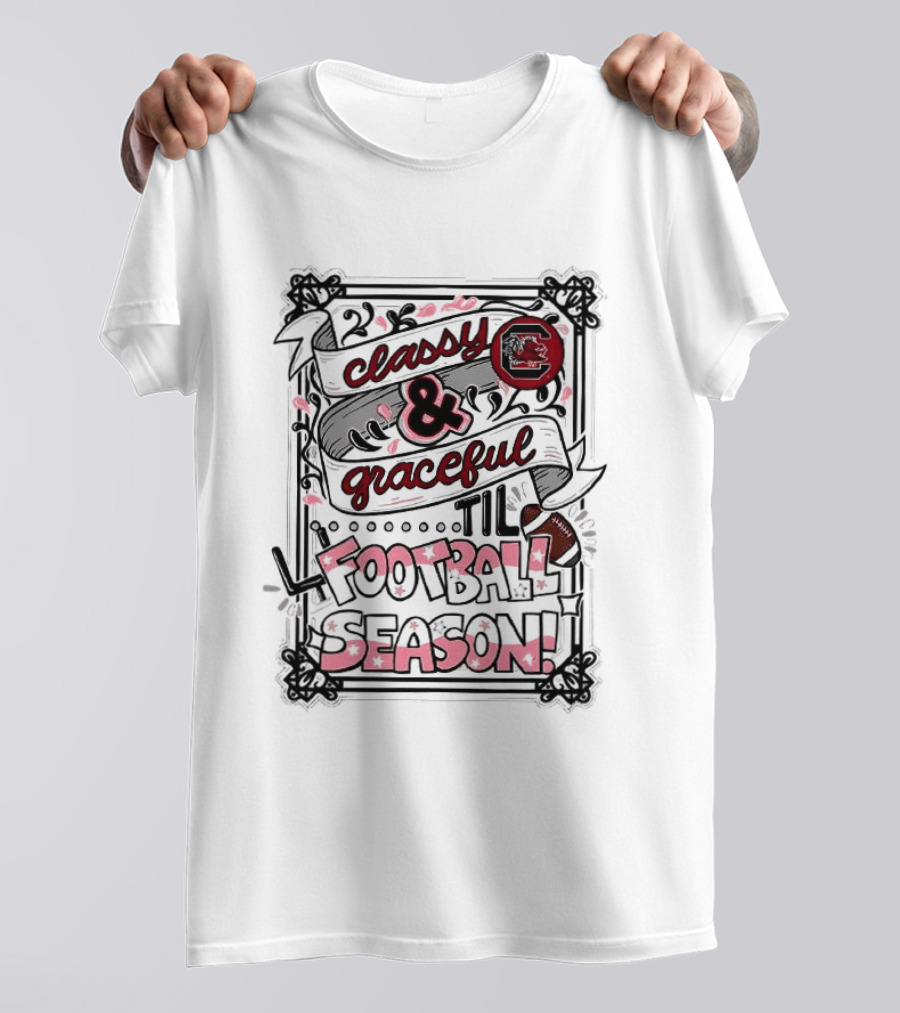 South Carolina Gamecocks Classy Graceful Garnet Football Season T-Shirt
